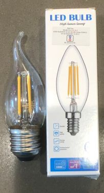 4w led filament mirchi lamp e-27 - warmwhite - C35